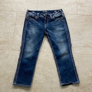 Silver Suki mid Capri size 32